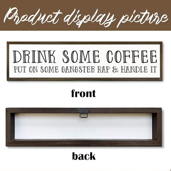 Funny Coffees Decor, Modern Farmhouse Table Shelf Decoration, Sarcastic Humor - Image 3