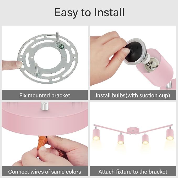 BoostArea LED 4 Light Track Lighting Kit, Flexibly Rotatable Light Head - Image 5