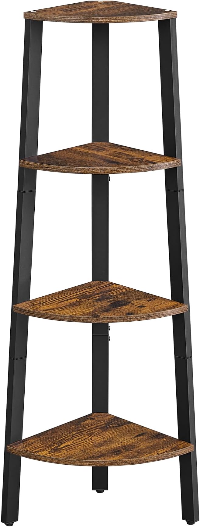 VASAGLE Corner Shelf Stand, 4-Tier Corner Bookshelf, Industrial Ladder Shelf by Unknown