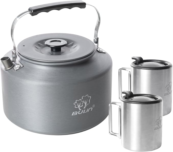 Bulin Camping Kettle, 2.2L Large Portable Stovetop Tea Kettle Fast Heating by BULIN
