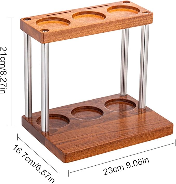 Space Saving Coffee Equipment Organizers Stylish Two Layer Wood Coffee Machine - Image 3