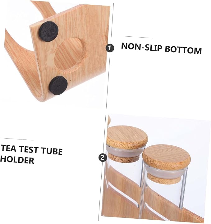 Cabilock 1set Coffee Beans Display Rack Shelf Clear Test Tube Holder - Image 3