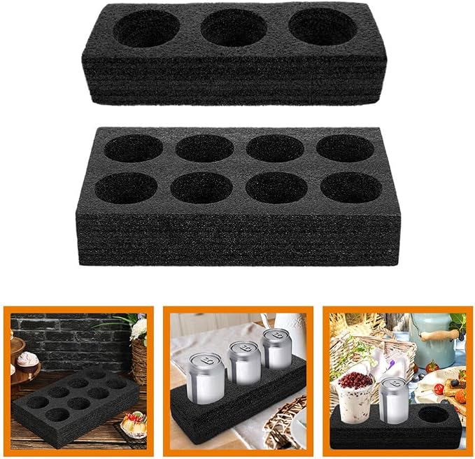 iplusmile 2pcs Coffee Cup Carrier Trays Lightweight Takeout Drink Holders - Image 2
