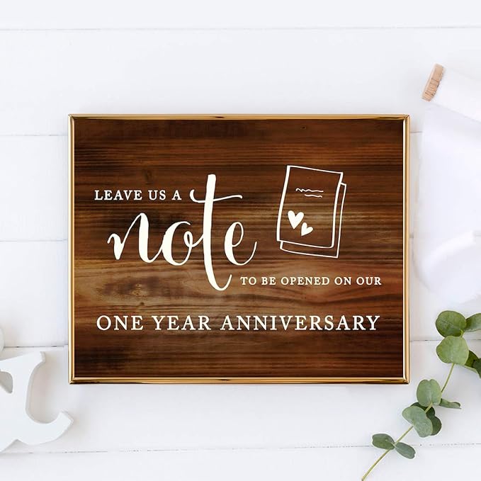Andaz Press Wedding Party Signs, Rustic Wood Print, 8.5x11-inch, Time Capsule - Image 2