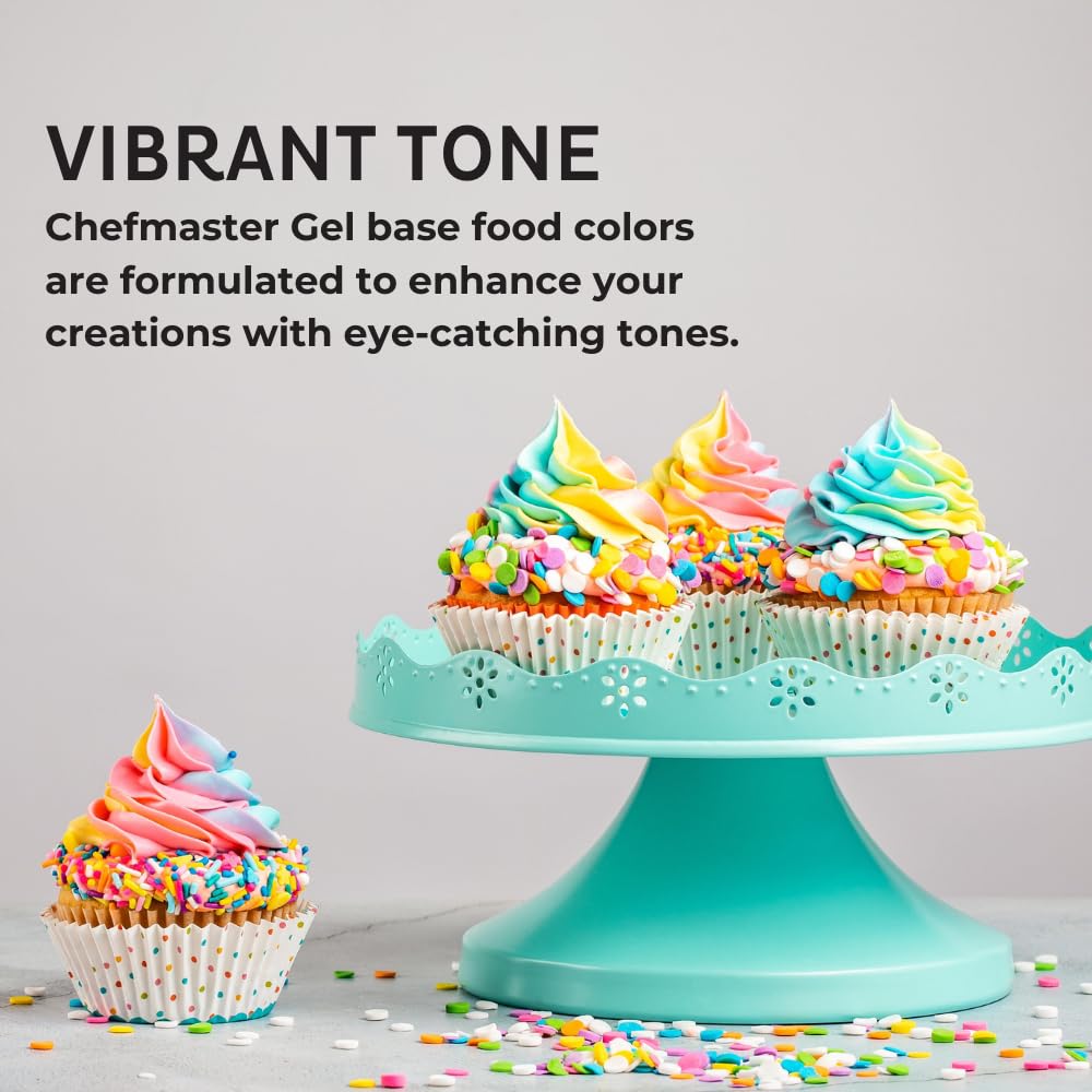 Chefmaster Deep Pink Gel Food Coloring | Vibrant Color | Professional-Grade Dye for Icing, Frosting, Fondant | Baking & Decorating | Fade-Resistant | Easy-to-Use | Made in USA | 1 oz