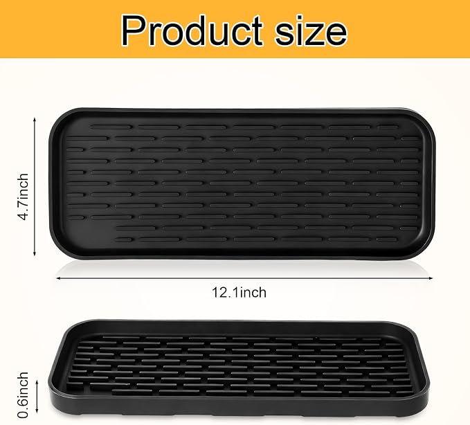 2 Pack Drip Tray for Drink Dispenser, Silicone Drip Pan Compatible - Image 3