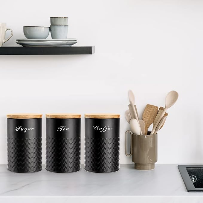 Bekith 3 Pack Kitchen Canisters - Image 7