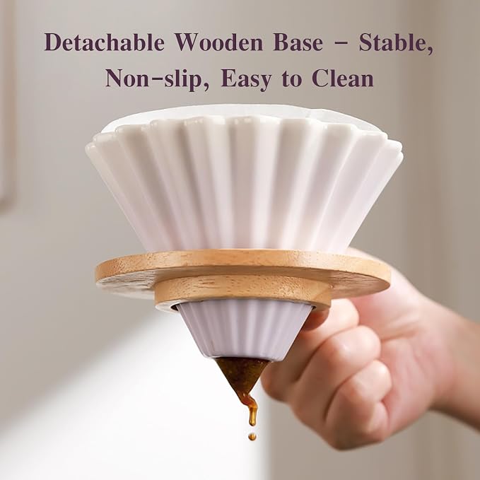 Bincoo Ceramic Coffee Dripper, Pour Over Coffee Dripper - Image 4