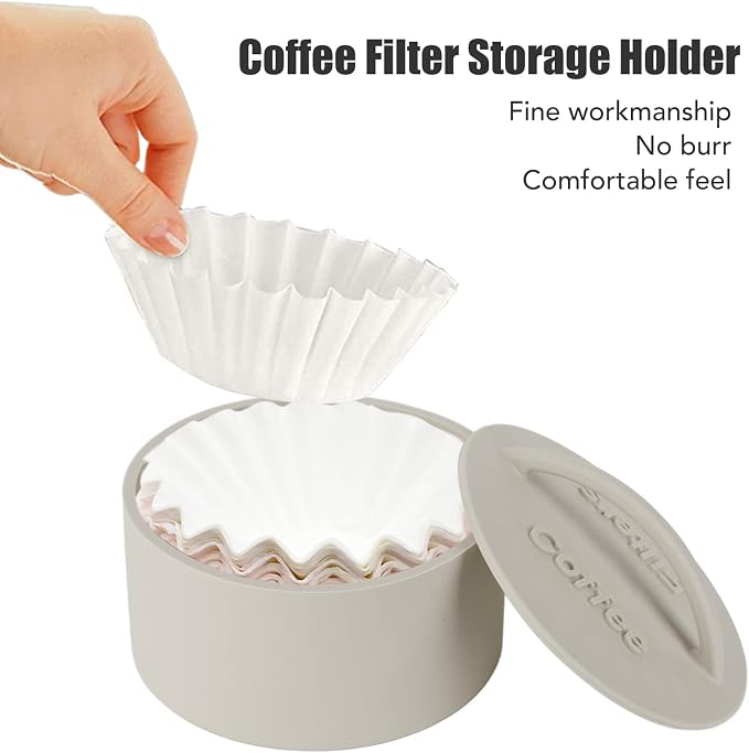 Round Reusable Coffee Filter Holder, Coffee Filter Storage Container Basket - Image 4