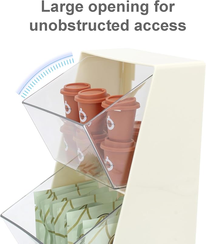 Bokelai Coffee Pod Holder with 2 Large Capacity Basket K Cup Storage Container - Image 2