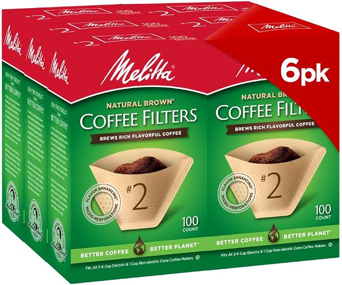 Melitta #2 Unbleached Coffee Filters, Natural Brown, Flavor Enhancing Coffee by Unknown