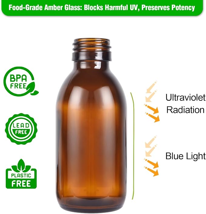 4oz Amber Glass Spray Bottles - Image 3