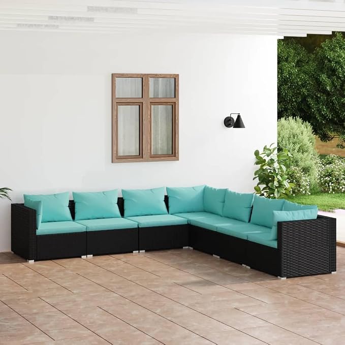 7-Piece Garden Lounge Set, 7-Seater Patio Furniture Set - Image 2