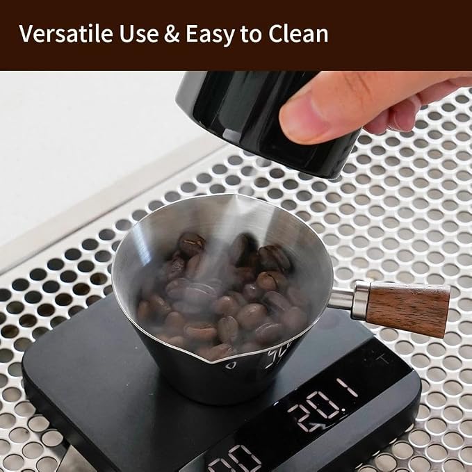 watchget Stainless Steel Espresso Cups, Double Spout & Dual Scale Measuring Cup - Image 7