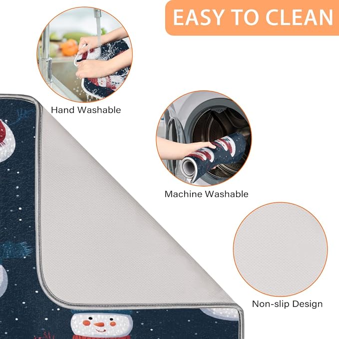 Dish Drying Mat, Kitchen Counter Quick Dry Pads - Image 4