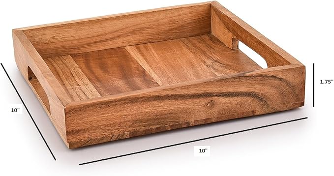 Samhita Acacia Wood Serving Tray - Image 6