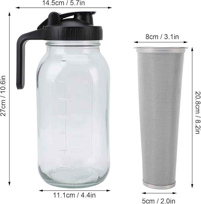 Cold Brew Coffee Maker, Thick Glass Pitcher - Image 7
