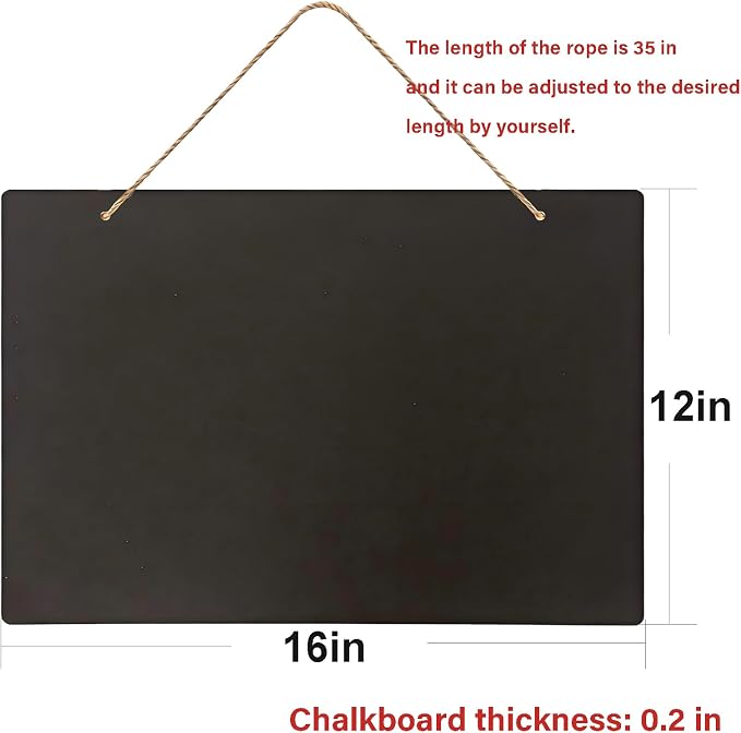 Hanging Chalkboard 12x16 Inch Double-Sided Chalkboard Sign Decorative - Image 2