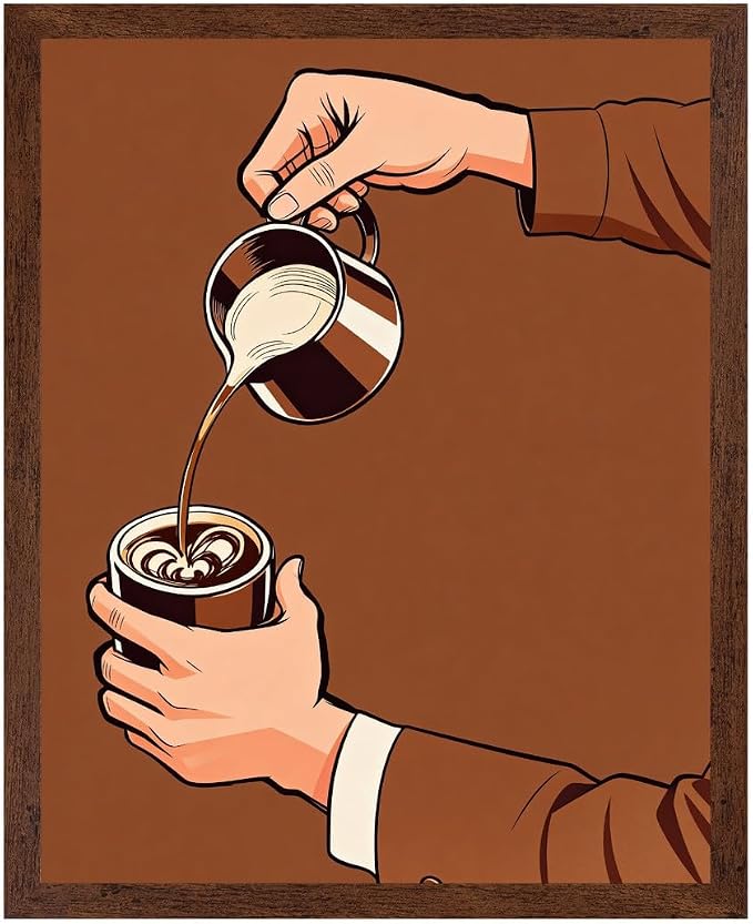 Lawrence Williams Designs Latte Art Pour Poster by LawrenceWilliamsDesigns