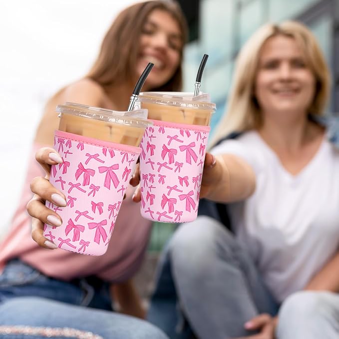 Reusable 3-Pack Iced Coffee Cup Sleeve, Insulated Neoprene, Beverage Holder - Image 4