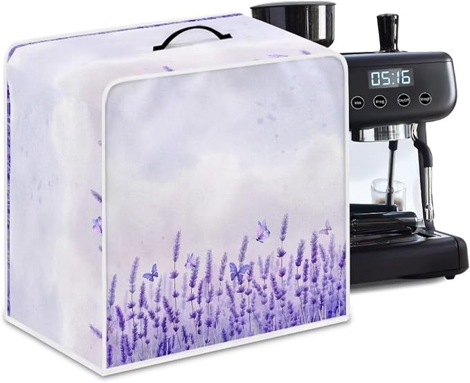 Lavender Coffee Maker Dust Cover Theme Appliance Covers by Unknown