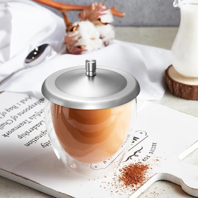 DOITOOL 5Pcs Reusable Lids Stainless Steel Cup Covers - Image 2