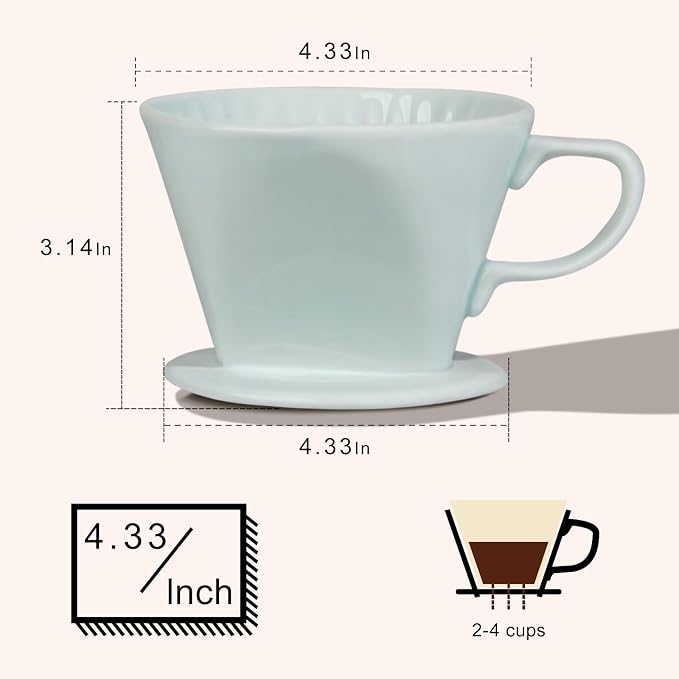 hailanbao Handmade Pour Over Ceramic Coffee Dripper - Image 2