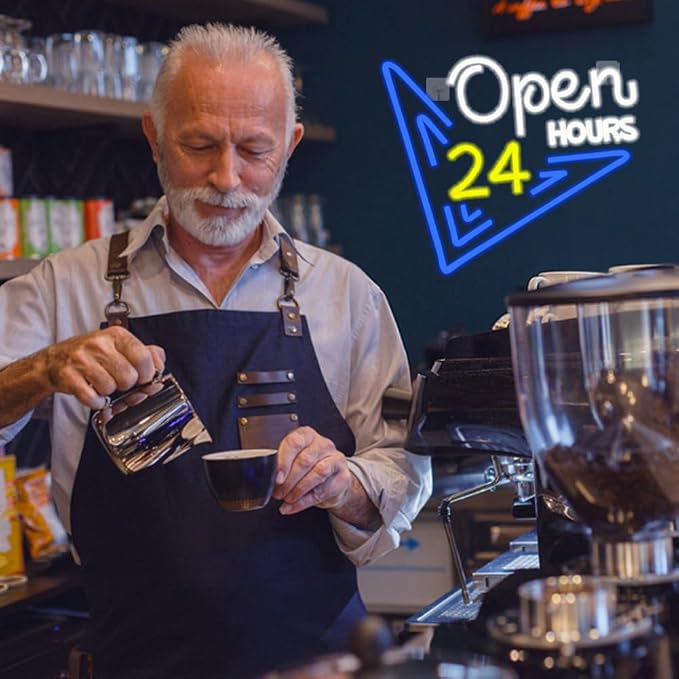 Open 24 Hours Neon Sign, Led Sign, Bar Neon Light Sign, Open 24 Hours Sign Pub - Image 5