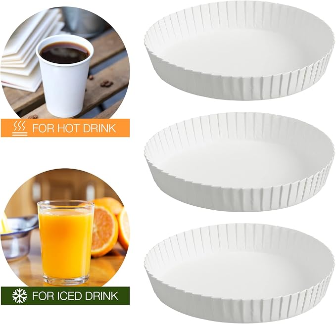 Cabilock 100 Pcs Disposable Paper Cup Lids, Recycled Drinking Covers - Image 5