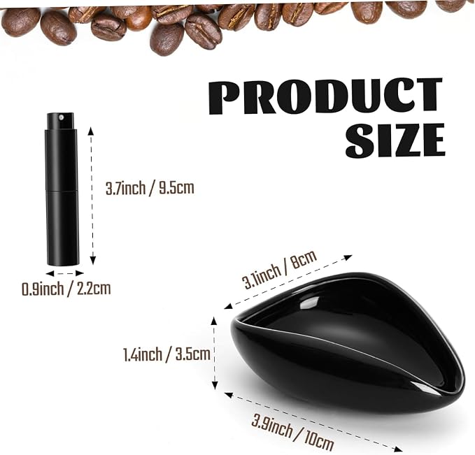 Coffee Bean Dosing Cup with Spray Bottle Ceramic Espresso Accessories - Image 3