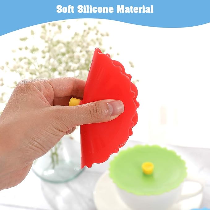 Silicone Cup Covers ， Multicolored Silicone Lids - Image 5
