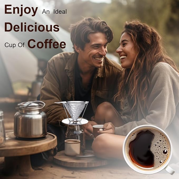 Triple Layer Pour Over Coffee Filter Durable Pour Over Coffee Dripper Easy - Image 6