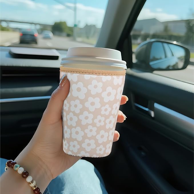 Reusable Insulated Sleeve for Iced Coffee Cup, Coffee Neoprene Sleeve for Cold - Image 2