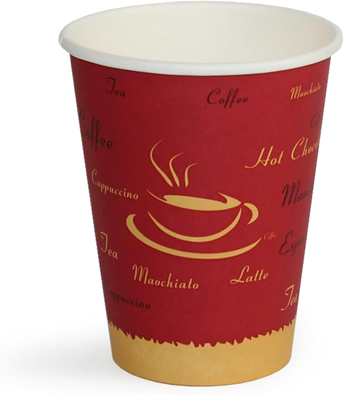 PAMI Disposable Coffee Cups, Single-Use Paper Cups, To-Go Hot Beverage Cups - Image 2