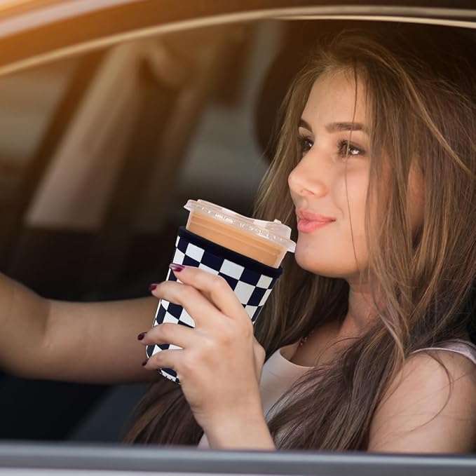 Reusable Insulated Neoprene Iced Coffee Cup Sleeve, Durable Drink Sleeve - Image 3