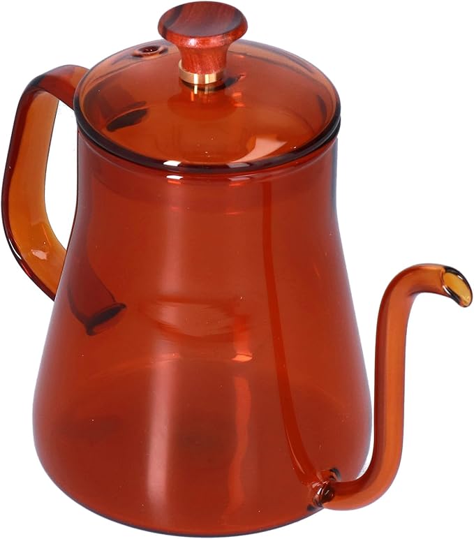 Glass Coffee Kettle, High Borosilicate Crystal Clear Gooseneck Spout, 350ml - Image 7