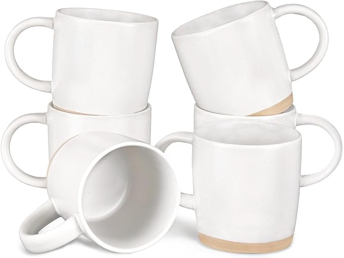 Coffee Mugs Set of 6, 14 oz Coffee Cups Ceramic, Ceramic Cup Set by SOVEGLEE