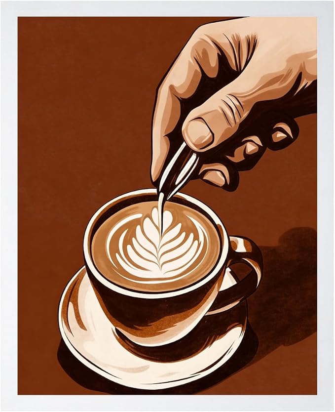 Lawrence Williams Designs Latte Art Coffee Poster by LawrenceWilliamsDesigns