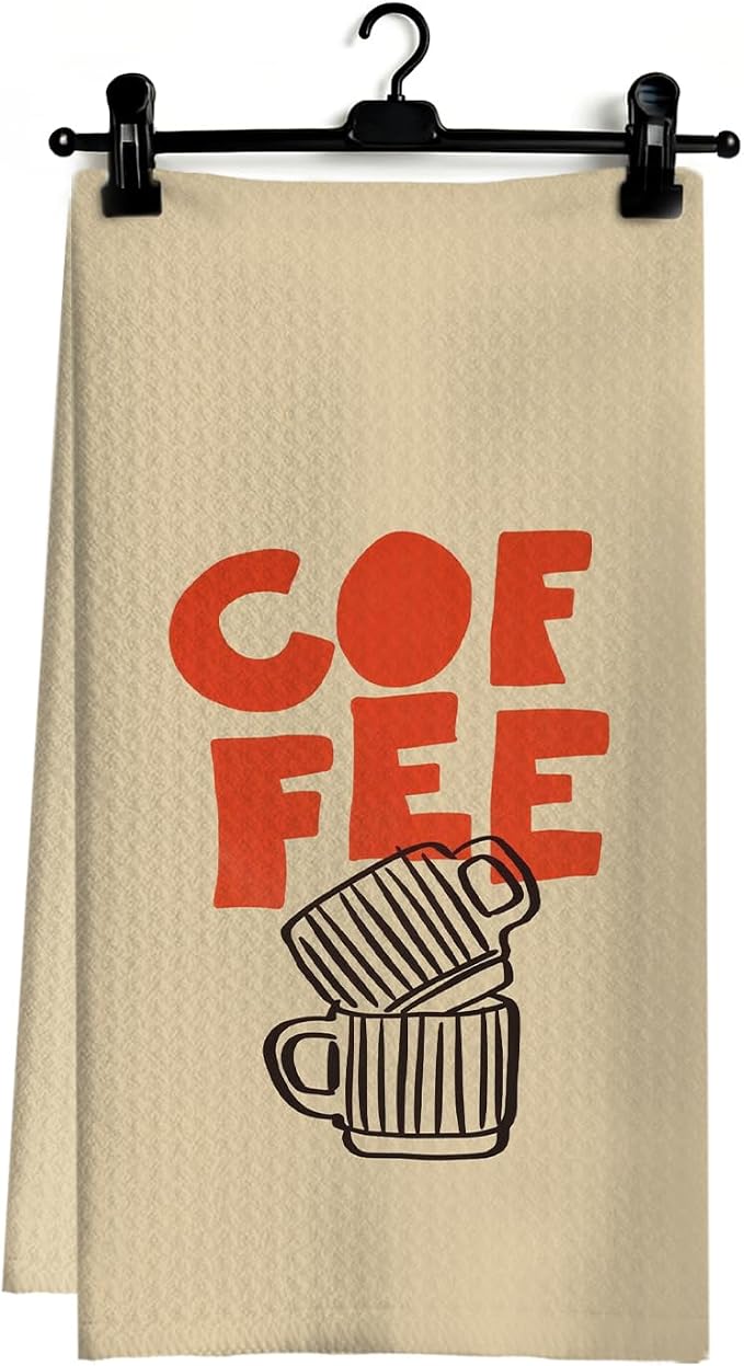 Vintage Funny Coffee Kitchen Dish Towels, Gifts by Unknown