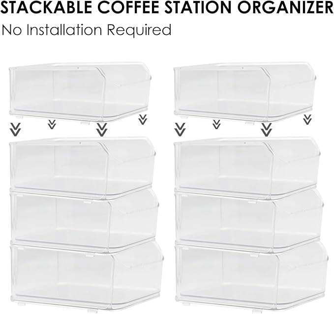 Clear Coffee Pod Holder for Counter, Transparent Coffee Pod Drawer for K Cups - Image 5