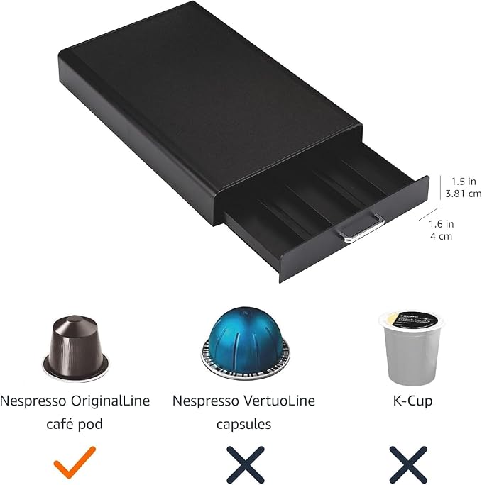 Amazon Basics Nespresso OriginalLine Coffee Pod Storage Drawer Holder, 50 - Image 5