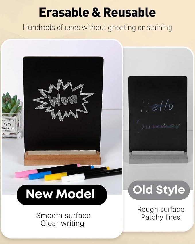 Uniclife 3 Pcs A4 Tabletop Chalkboard Sign - Image 4
