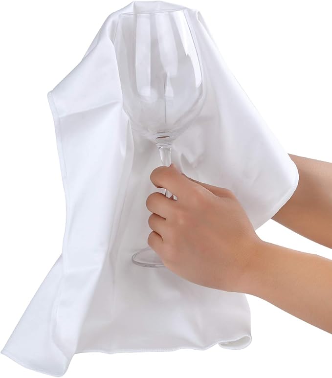 Mcsher Wine Glass Polishing Cloths, Microfiber Polishing Rags by Mcsher