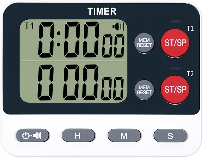 TPNEG Dual Kitchen Timer Digital by TPNEG
