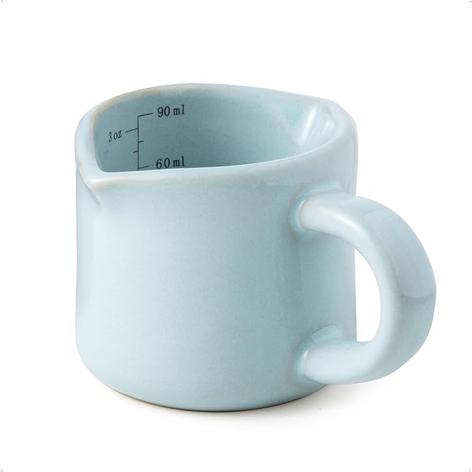 Espresso Cup 3 Oz, Ceramic Espresso Measuring Cup Expresso Shot Cup by YHOSSEUN