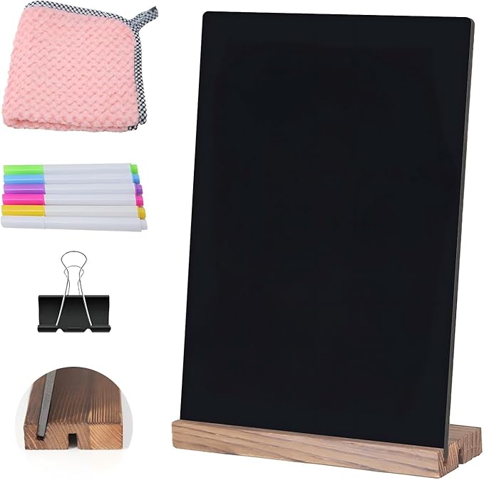 8.6x11.7 Chalkboard Signs with Base by KOOLDE