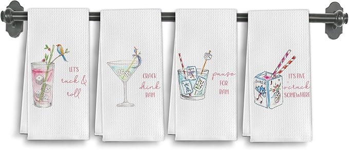 Mahjong Cocktail Kitchen Towels, Mahjong Gifts by Unknown