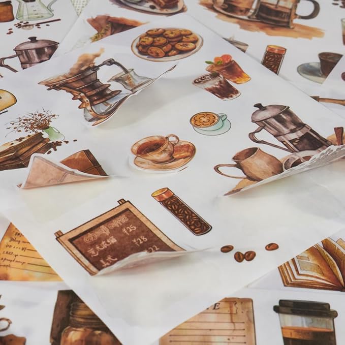 558pcs Coffee Journal Stickers, Ephemera - Image 7