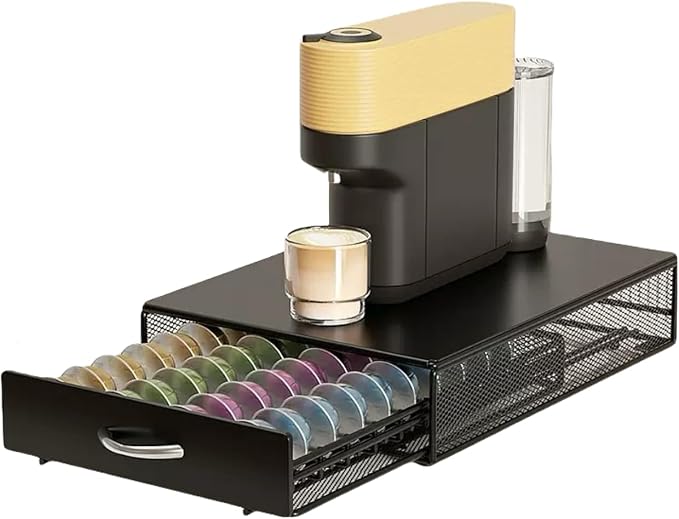 40 Coffee Pod Drawer, K Cup Holder，Coffee Capsule Storage Organizer，Black - Image 4