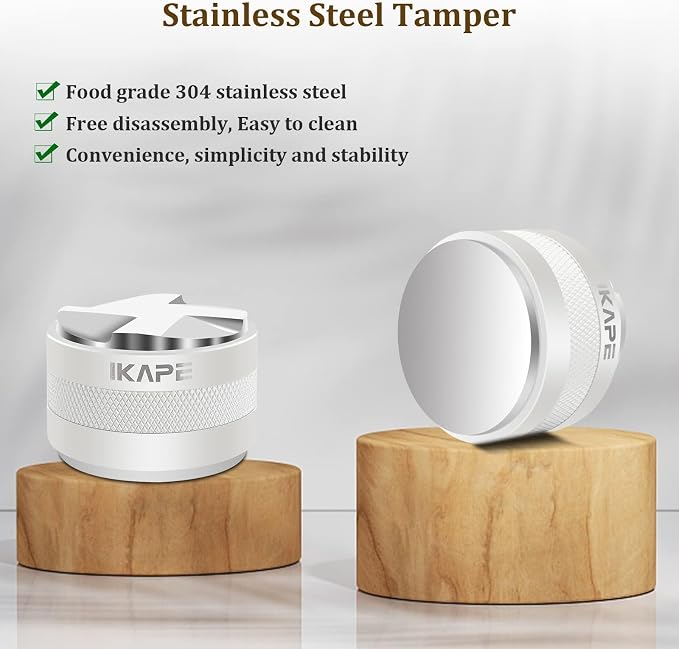 IKAPE Coffee Products, 49MM Coffee Distributor & Hand Tamper, Adjustable Depth - Image 4